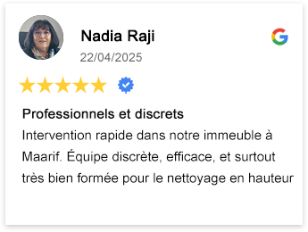 Retours d’expérience des clients du service de lavage de vitres à Casablanca